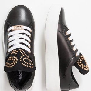 Michael Kors Black Leather Sneaker - Size 2 Girls